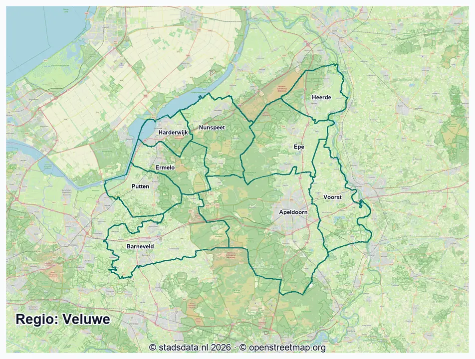 Kaart Veluwe